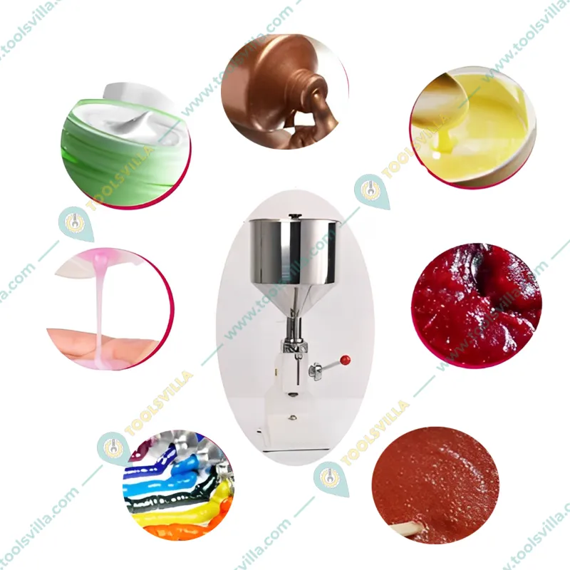 A03 Manual 5-50 ml Volume Piston Essential Oil Cosmetics Lotion, Cream, Paste, Lip Gloss Cosmetic Filling Machines
